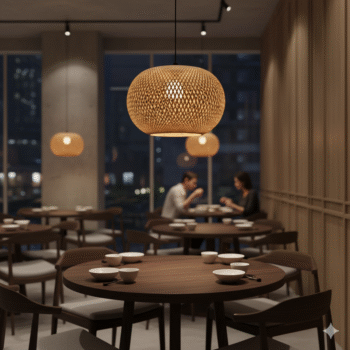 Bamboo Lamp Shade Bamboo Wicker Hanging Lampshade Round Cane Ceiling Light Shade Pendant Light for home office