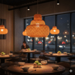 Rattan Wicker Woodland Basket Lampshade