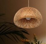 Bamboo Lamp Shade Bamboo Wicker Hanging Lampshade Round Cane Ceiling Light Shade Pendant Light for home office
