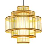 Large Bamboo Chandelier Chinese Bamboo Art Bamboo Lamp Creative Restaurant Restaurant Hot Pot Restaurant Bamboo Lamps Ceiling Hanging Wicker Lamp Creative Rattan Chandelier