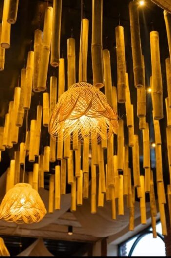 Woven Lamp Shade Tropical Style Pendant Lamp