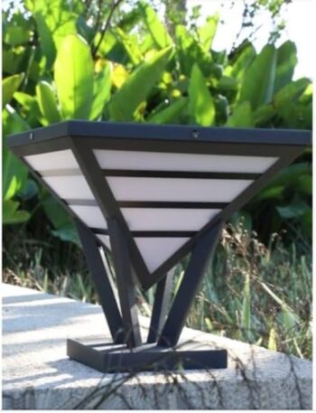 Modern Inverted-Pyramid-Style Gate Light 
