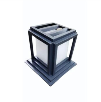 Contemporary Exterior Square Pillar Lamp