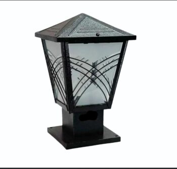 Black Ornamental Grille Gate Light