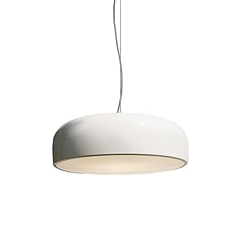Minimalist Chandelier White Disc Shape Iron Art Creative Hotel Bedroom Office Postmodern Pendant Fixture Retro Modern Restaurant Hanging Light