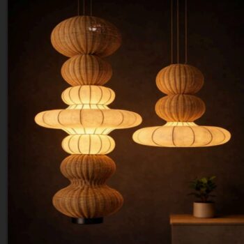 Horizon Cane Pendant Light- Set