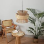 Rattan Hanging Light for Dining Room | Bamboo Pendant Lamp