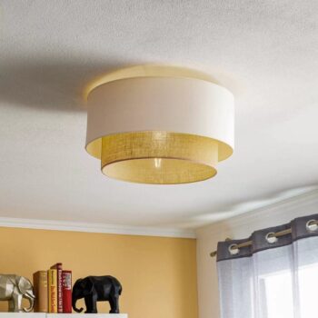Jute Ceiling Light for Bedroom | Natural Hanging Lamp