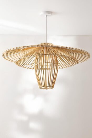Bamboo Hanging Light for Bedroom | Cane Pendant Lamp