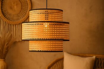 Bamboo Hanging Light for Kitchen | Rattan Pendant Lamp