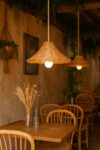 Bamboo Hanging Light for Living Room | Rattan Pendant Lamp