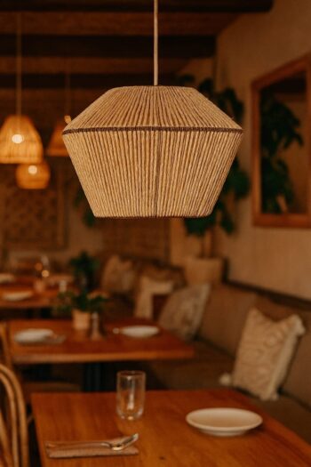 Seagrass Hanging Light for Bedroom | Wicker Pendant Lamp