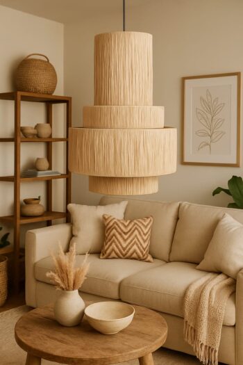 Chandelier for Staircase | Cane Hanging Light