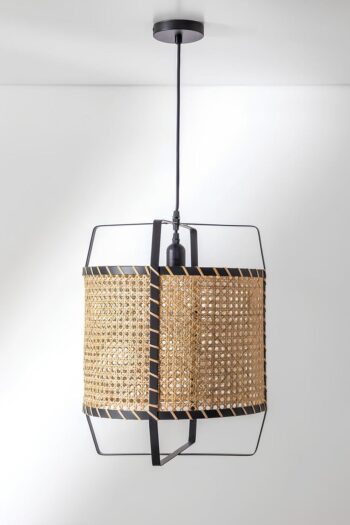 Hanging Light for Bedroom | Cane Pendant Lamp